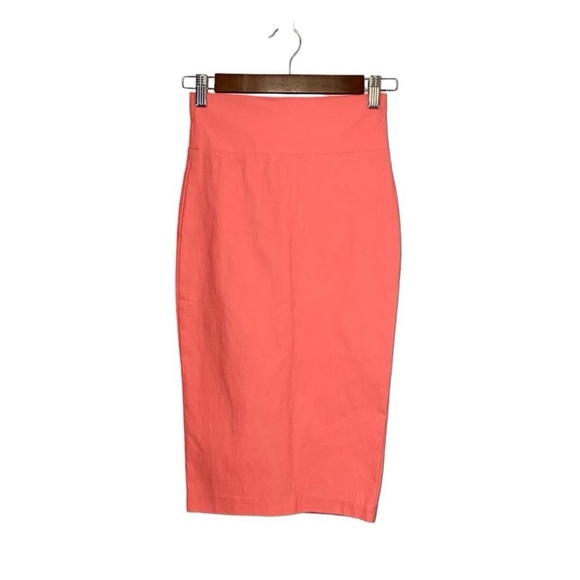 Wearever Dresses & Skirts - CORAL-PINK MIDI PENCIL SKIRT W/ BACK SLIT · SIZE M · NWOT